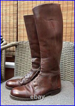 Vintage WWII Original British Army Officers Field Boots By Army & Navy Stores