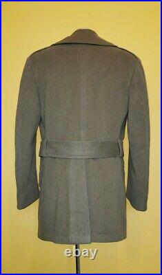 Vintage Wwii Army Wool Mackinaw Overcoat Officers Coat Jacket