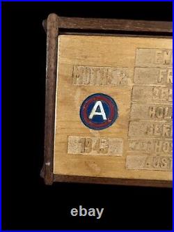 WW2 3rd Army Artillery Officers Souvenir Box