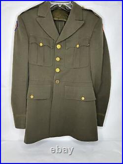 WW2 Army Regulation Officers Jacket 44th Infantry And 5th Infantry Patches