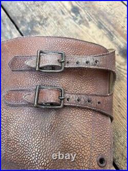 WW2 British Officers Double Buckle Leather Boots Upsons Ltd 1942 Size 8 Fitt M