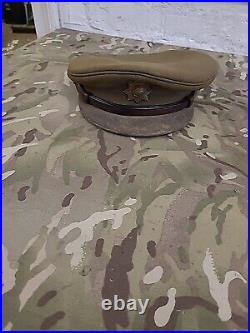 WW2 Herbert Johnson Coldstream Guards British Army Officers Peaked Army Hat/Cap