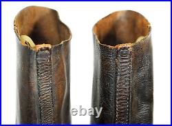 WW2 Japanese Army NCO Officer Leather Long Boots Military Equipment 10 Mon