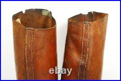 WW2 Japanese Army Officer Leather Long Boots Military Equipment 10.7Mon 42cm