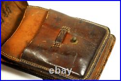 WW2 Japanese Army Officers Leather Bag Map Case Military Equipment with Pen Holder