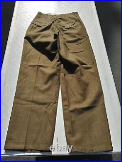 WW2 US Army Officer's Button Fly Wool Pants/Trousers Size 28x30.5