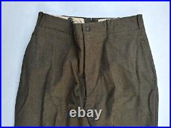 WW2 US Army Officer's Button Fly Wool Pants/Trousers Size 32x33
