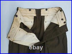 WW2 US Army Officer's Button Fly Wool Pants/Trousers Size 32x33