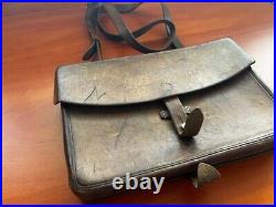 WW2 WWII 1940 Swiss Army Officer Leathet Bag Vintage RARE