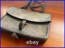 WW2 WWII 1940 Swiss Army Officer Leathet Bag Vintage RARE