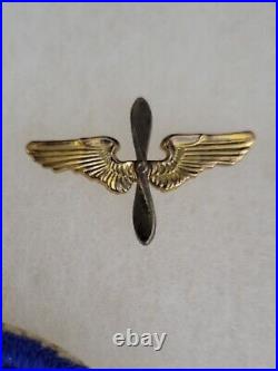 WWII Army Air Corps Pilot Wings US Officer Insignia Pins Sets & Name Bracelet @4