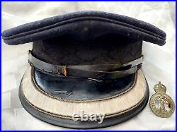 WWII British Army Police Palestine Forage Officer Service Dress Peaked Visor Hat