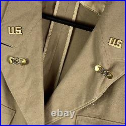 WWII Brooks Brothers US army Officer Summer Jacket Chemical Corp Pins