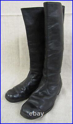 WWII Red Army Genuine Officer's Thin Leather High Boots. SIZE 10