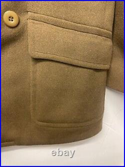 WWII U. S. Army Officer's Wool Jeep Coat Mackinaw Tailored NYC DEADSTOCK USAAF