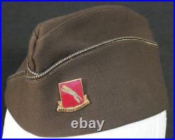 WWII US Army 638th Tank Destroyer Battalion Officers Overseas Garrison Cap 7 1/8
