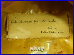 WWII US Army Artillery GRN Officer Service Hat Goldenleaf Oak Clusters AAA Named