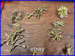 WWII US Army Officers Collar Insignia Pin Lot