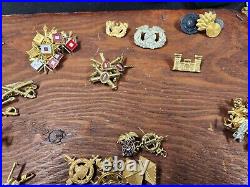 WWII US Army Officers Collar Insignia Pin Lot