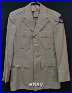 WWII USAAF Khaki Army Officers Uniform Coat'Goldstein Migel Waco' Texas Wool