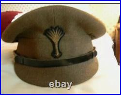 WWII era British Army officer visor caps