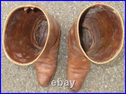 WWII ww2 Japanese Army Antique Army Officer Uniform Brown Boots