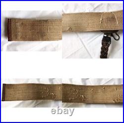World War II Imperial Japanese Army Officer's Canvas Sword Belt with Hanger