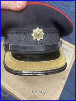 Ww2 7th CHESHIRE REGIMENT field officers dress cap & box A O Bridge Dunkirk