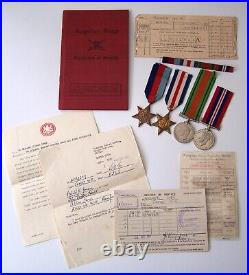 Ww2 Ksli 1934 1957 Warrant Officer's Medal Set & Bar, Service Book + Ephemera