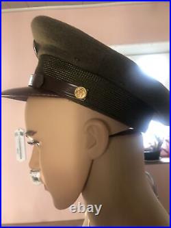 Ww2 Us Army Officer Visor Hat Size 6 7/8 Uniform