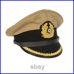 Wwii German Elite Officer Hat Officer Army Wool Visor Crusher Cap